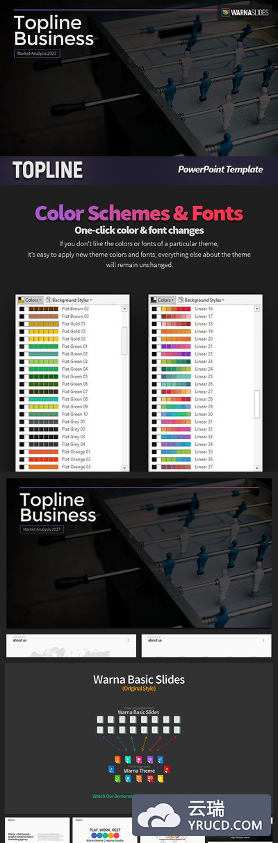 商业PPT模板 Topline PowerPoint Template