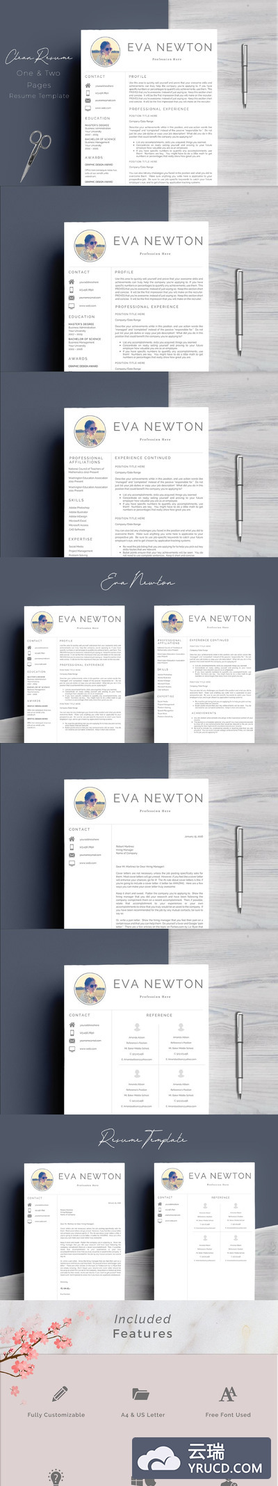 专业的简历模板 Professional CV Template