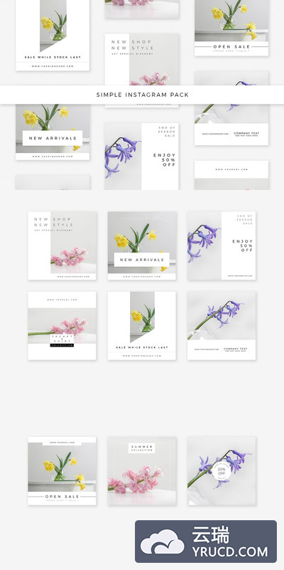 简单的ins社交模板 Simple Instagram Pack