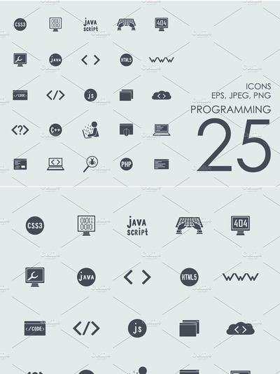 25个编程相关的图标 25 programming icons