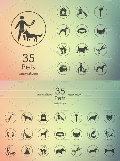 35个宠物图标 35 pets icons