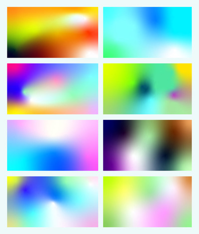 8个全息绚丽渐变色彩背景纹理（AI）