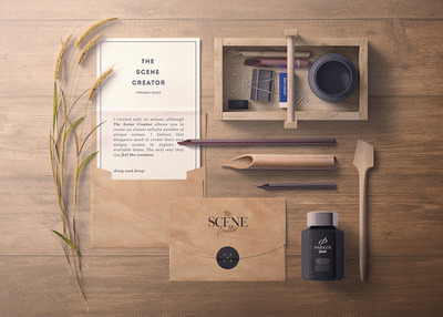 样机 | 优雅场景VI提案PSD贴图模板