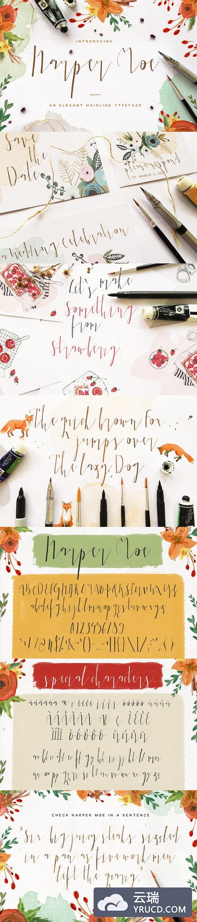 狂草的手写英文字体 Harper Moe Script