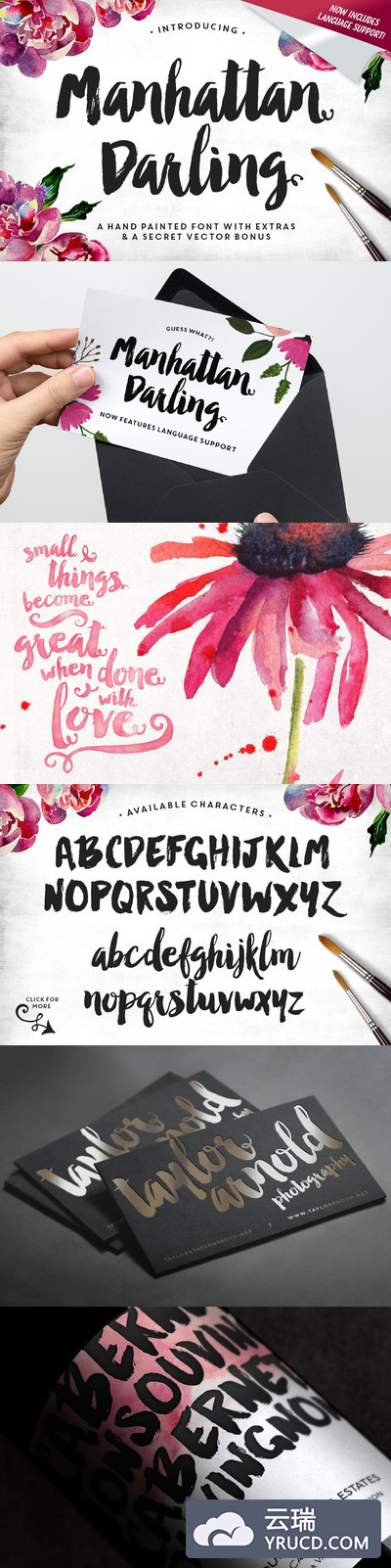 粗狂的手绘字体 Manhattan Darling Typeface + BONUS