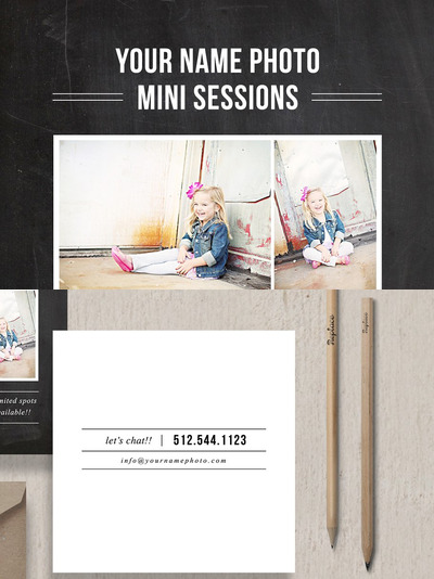 极简主义照片模板 Mini Session Design Template