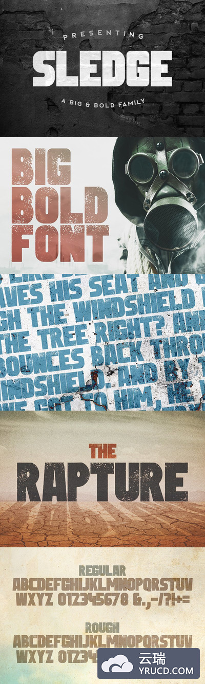 很粗的设计字体 Sledge Typeface