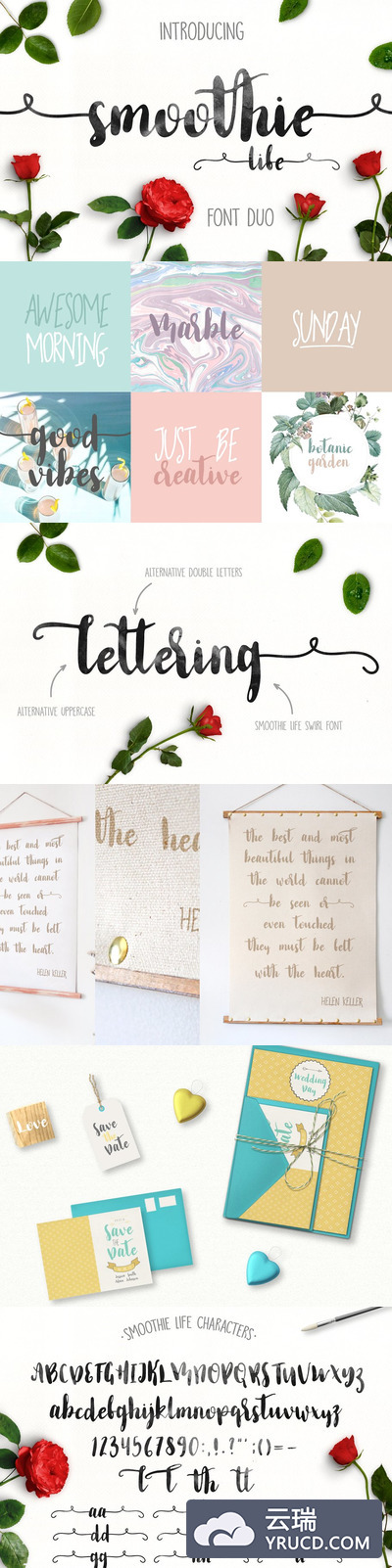 流畅的粗体字体 Smoothie Life [Font Duo] Pro