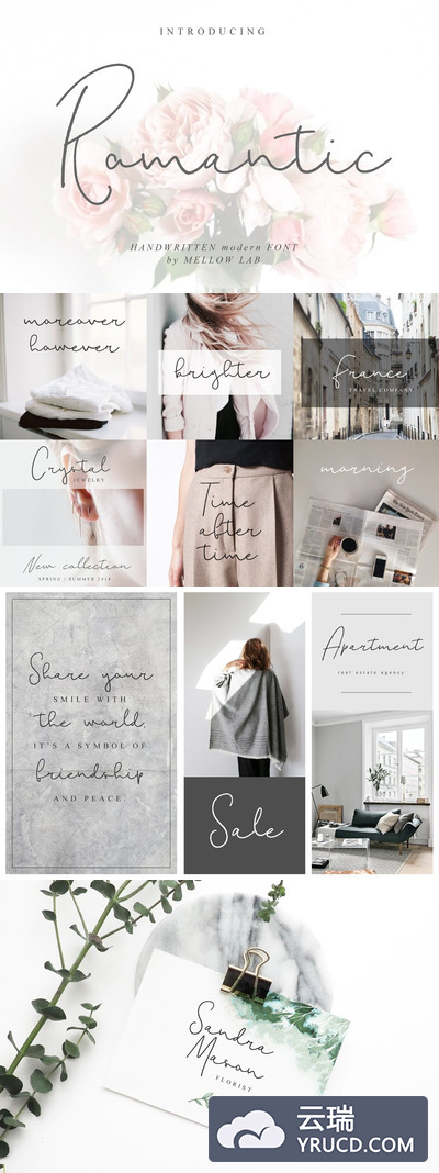 浪漫的手绘字体 Romantic Script Font