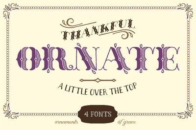 感恩华丽的字体 Thankful Ornate