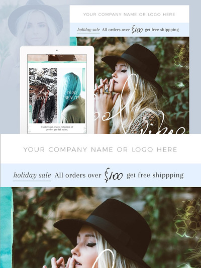 时尚的EDM邮件推广模板 Boho Email Template PSD - Fashion