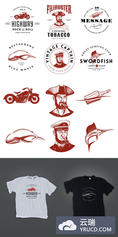 冒险家经典图形logo模板素材 Adventure Vintage Logos