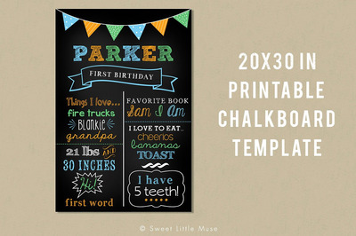 可打印的黑板模板模板 Printable Chalkboard Template