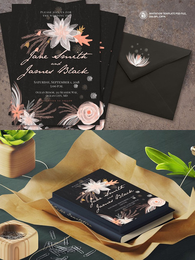 冬季风格的邀请函 Winter Invitation