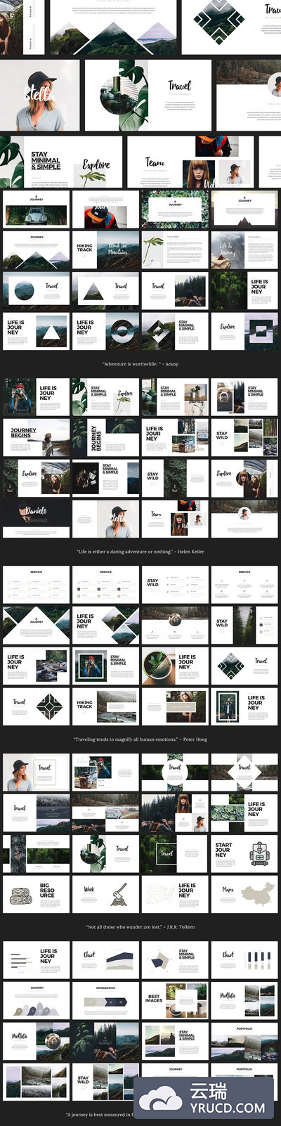 时尚外观keynote模板 ASCHA Lookbook Keynote Template