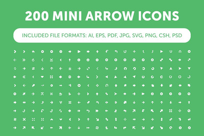 200个极简主义箭头图标 200 Mini Arrow Icons