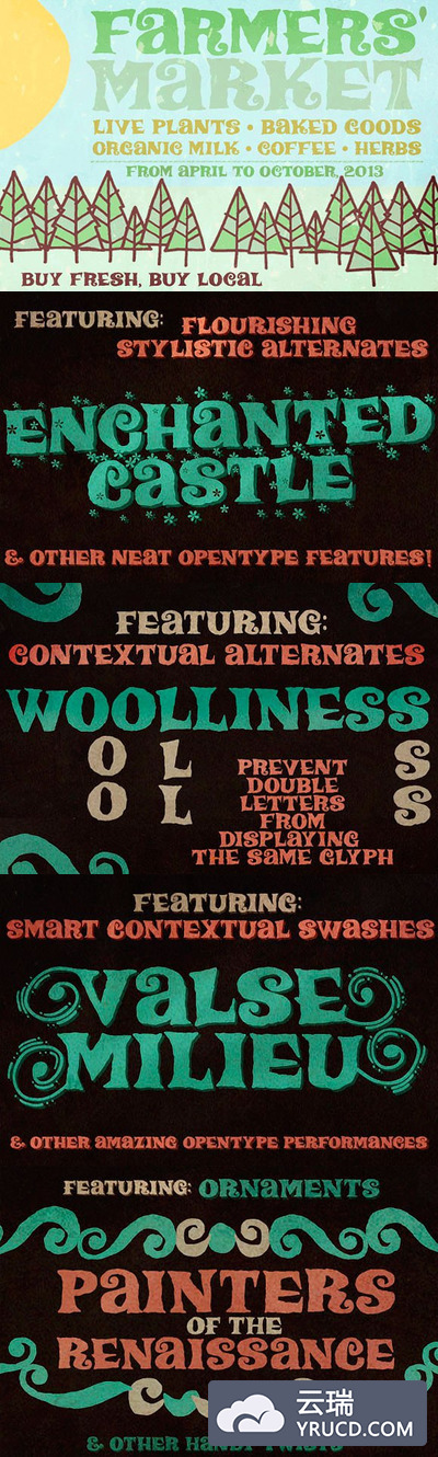 趣味字体 Chez Moustache