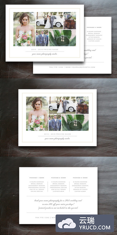 婚礼画册套餐模板 Wedding Photography Pricing Guide