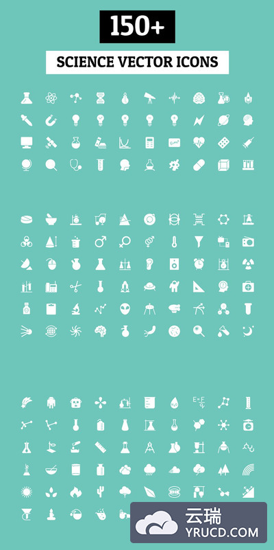 150个科技图标 150+ Science Vector Icons