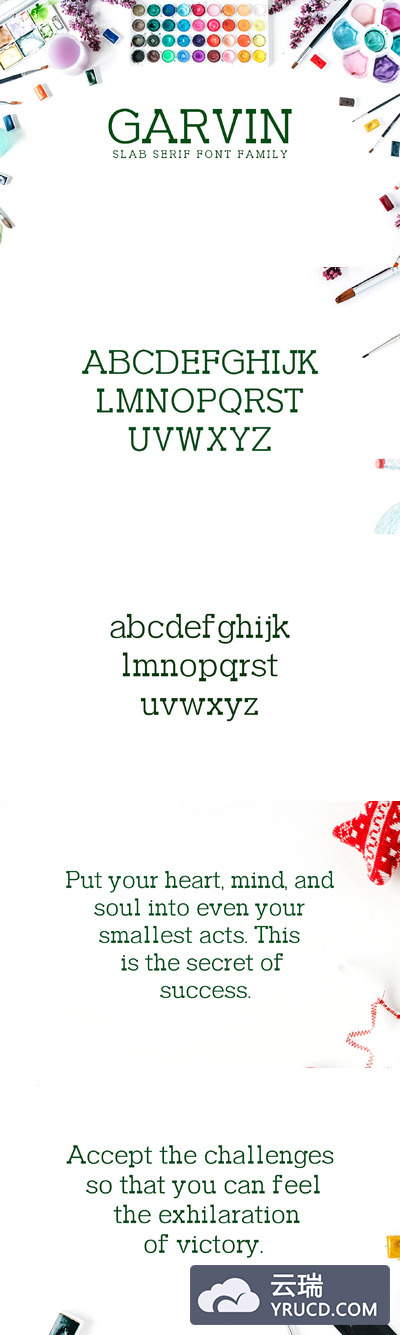 高端字体 Garvin Slab Serif 4 Font Family