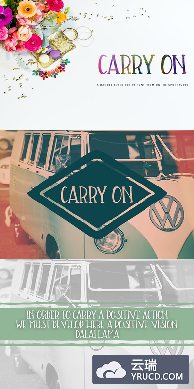 花卉风格字体 Carry On