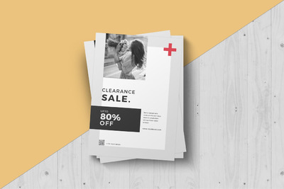 时尚简约高端多用途的打折促销SALE海报宣传单DM设计模板