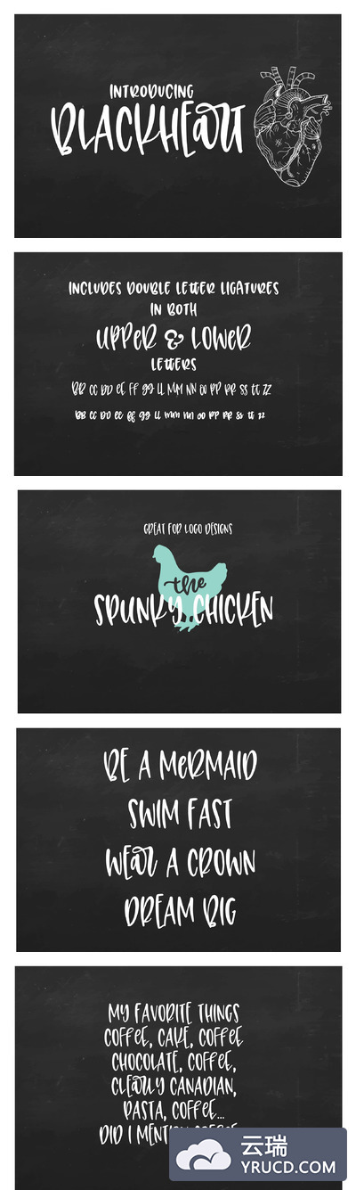 心动的大气手写字体 Blackheart