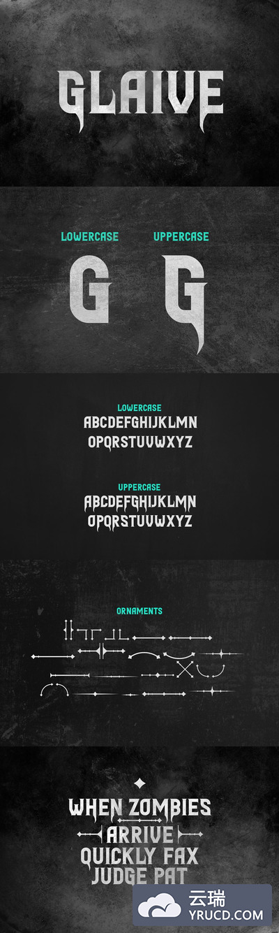 奇幻风格的英文字体 Glaive Typeface