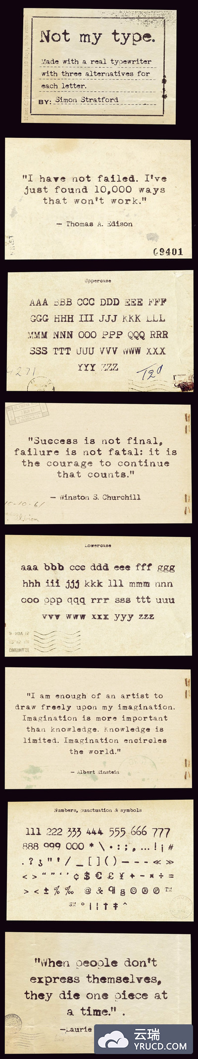 复古经典的字体 Not my type real typewriter font