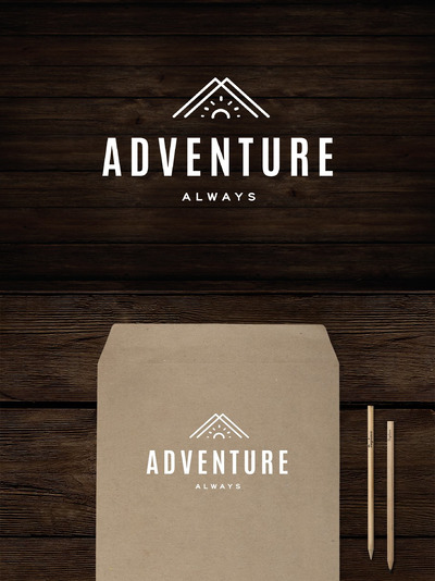 极简主义户外字体 Minimal Rustic Adventure Logo