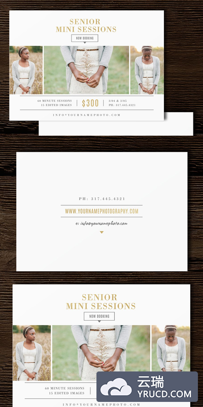 服务套餐海报模板 Senior Mini Session Template