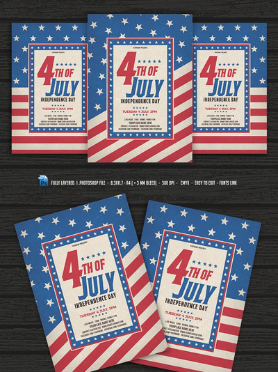 美国国庆海报 July 4th Flyer