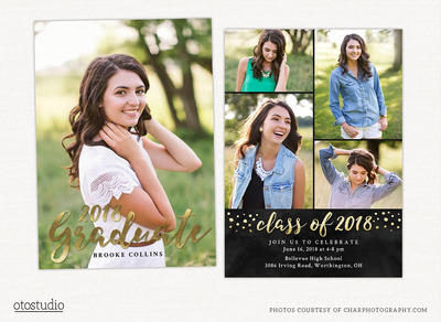 毕业季海报模板 Senior Graduation Card Template