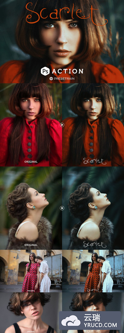 梦幻的PS照片动作 Scarlet Fantasy Action for Photoshop