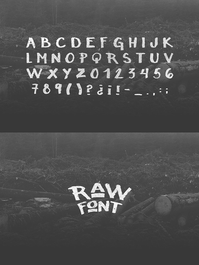 手写书法字体 Raw — Font