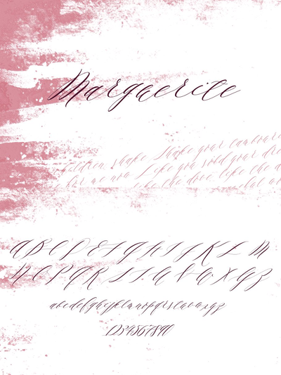 优雅的书法字体 Marguerite