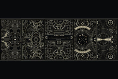 5个少见稀有的震撼时尚高端个性蒸汽朋克风格海报设计模板