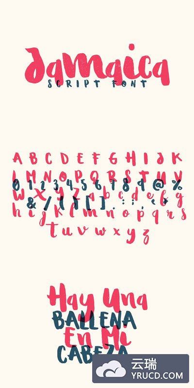 手写脚本字体 Jamaica — Script Font