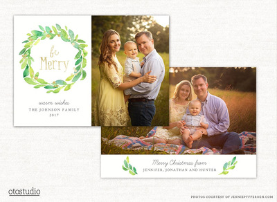 圣诞贺卡模板 Christmas Card Template Merry CC163