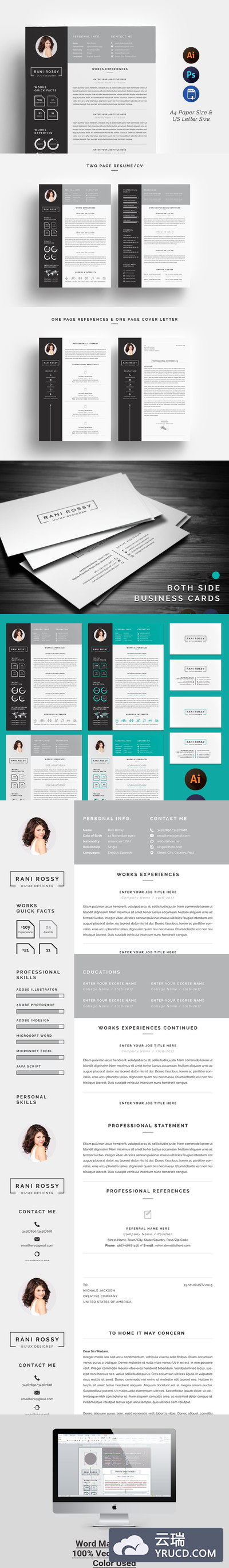 Word信息图表简历 Word Infographic CV