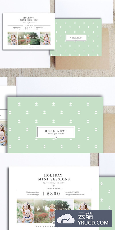 假日迷你模板 Holiday Mini Session Templates