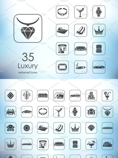 35个奢华主题图标 35 luxury icons