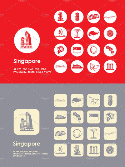 新加坡图标 Singapore icons