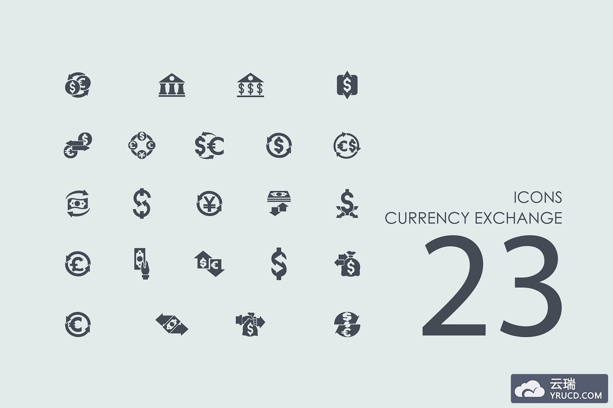 23个现金交易相关图标 23 Currency Exchange icons