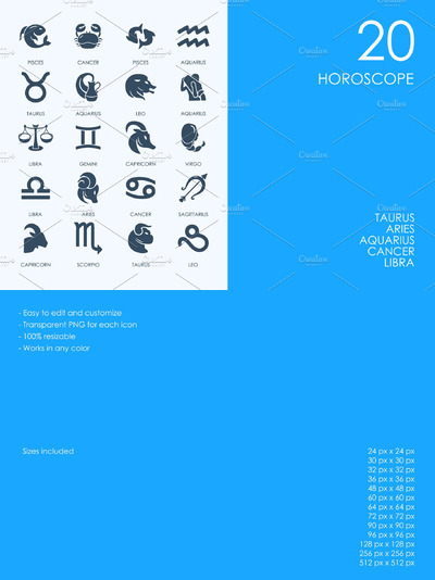 星座图标 Horoscope icons