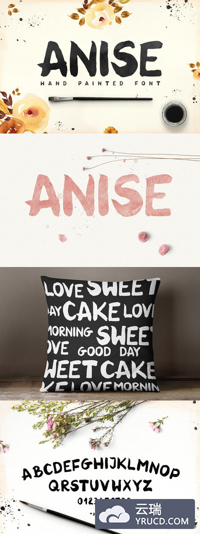 手绘简约字体 Anise
