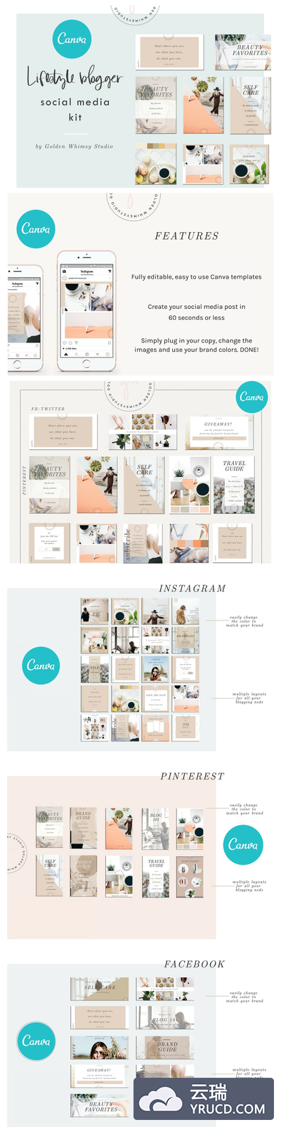 CANVA生活方式博客图片包 CANVA Lifestyle Blogger Kit