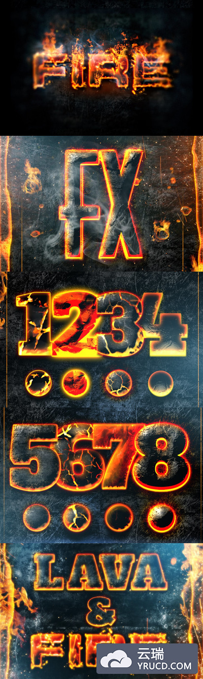 17个逼真震撼的热熔岩和火焰Photoshop图层样式