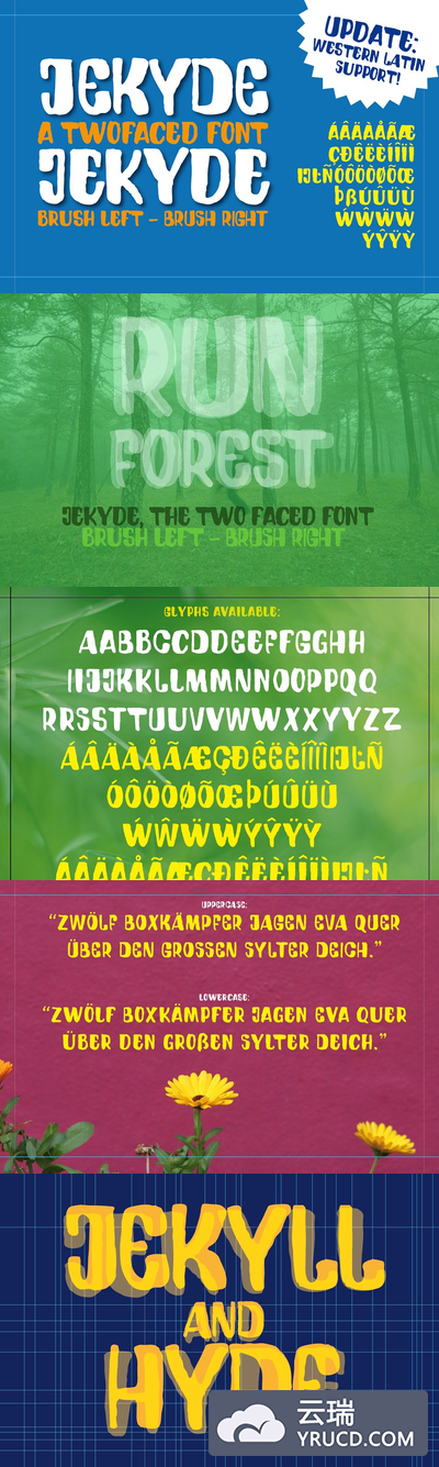 大胆的开放性字体 Jekyde Bold