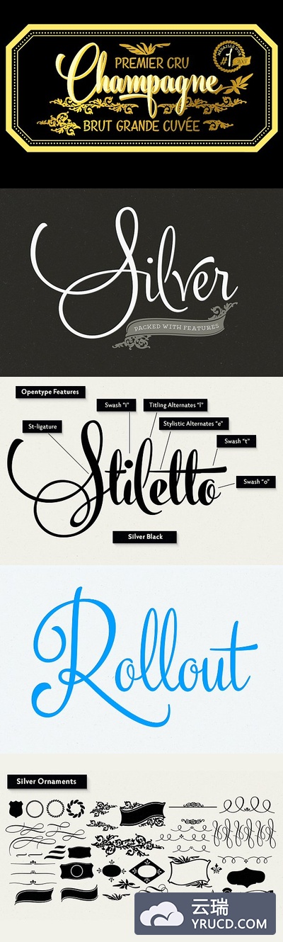 优雅的字体家族 Silver